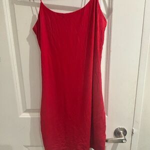 Wilfred Red Slip Mini Dress with Spaghetti Straps
